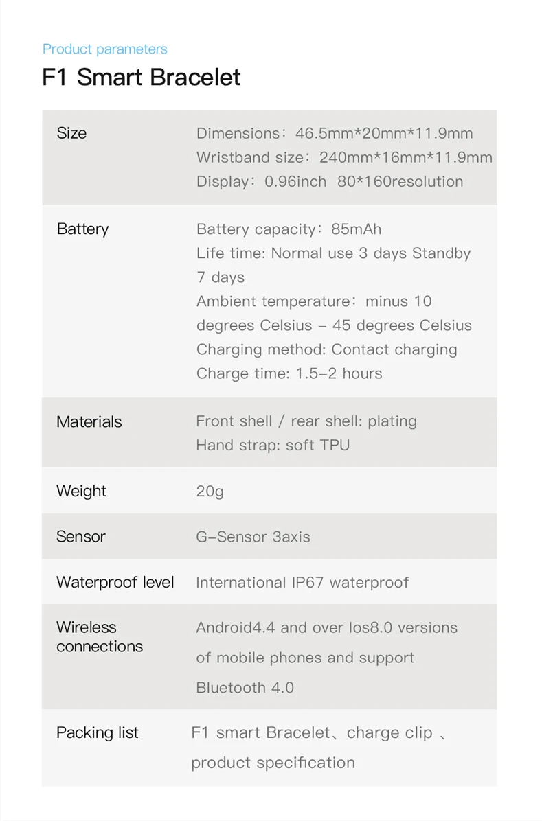 F1 Plus умный Браслет цветной экран Smartband IP67 водонепроницаемый браслет спортивный фитнес-трекер монитор сердечного ритма трекер сна