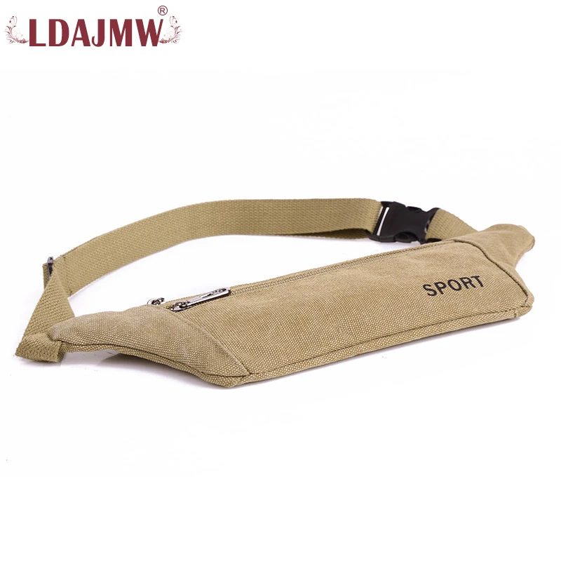 Fashion Leisure Motion Canvas Fanny Pack Waist Bag Pochete Money Belt Celulares Phone Bags Cases For Man Women | Багаж и сумки