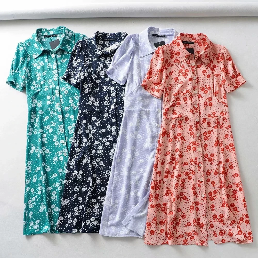 2019 Винтаж boho цветочное пляжное платье для женщин короткий рукав элегантный