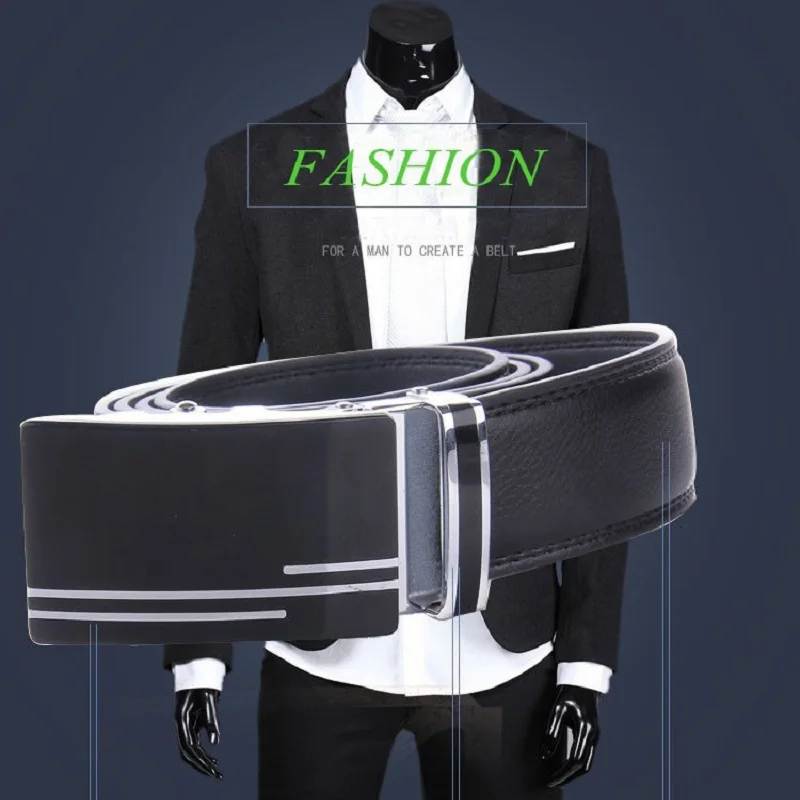 Модные дизайнерские кожаные ремни для мужчин ремень с автоматической пряжкой