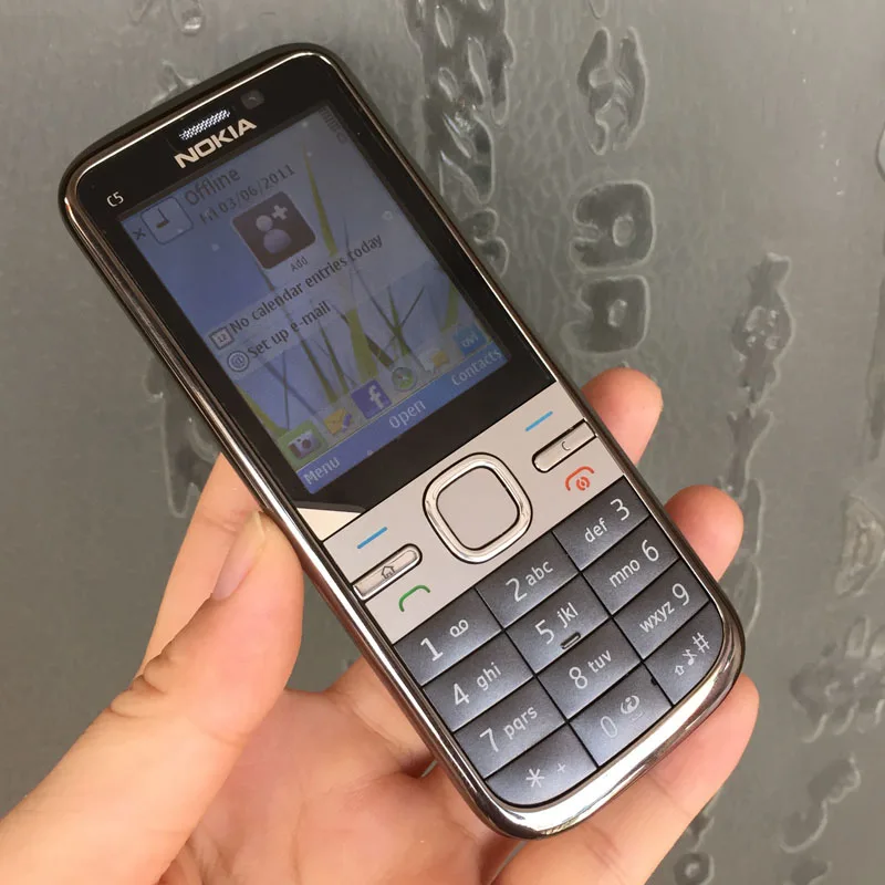 NOKIA C5-00 C5 мобильный телефон разблокированный иврит Арабский Русский Клавиатура Восстановленный мобильный телефон