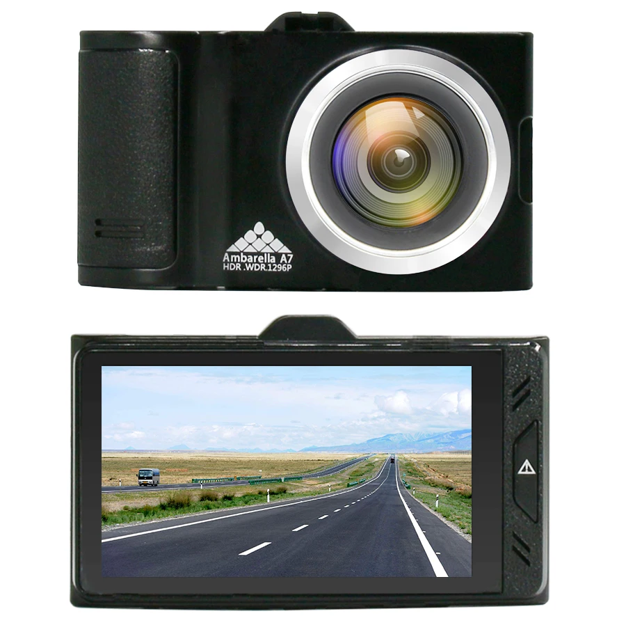 KOMMANDER Автомобильные видеорегистраторы GPS камера 2 в 1 LDWS Ambarella A7LA50 скорость cam Full HD 1296 P видеомагнитофон " ночного видения регистраторы