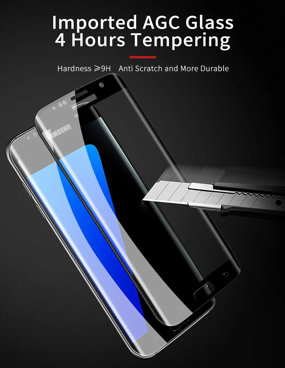 3D закаленное стекло с закругленными краями для samsung Galaxy S7 Edge защита экрана 9H полное покрытие для samsung S7 Edge полное клеевое стекло 5,5"