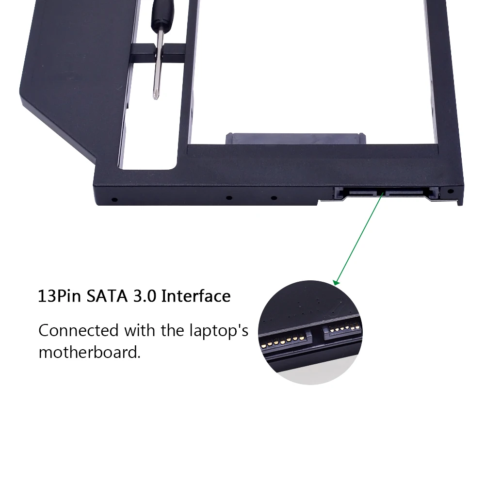 CHIPAL Универсальный 2nd HDD Caddy 9 мм SATA 3,0 для 2," 9,5 мм 7 мм SSD чехол Корпус жесткого диска для ноутбука CD корпус для ноутбука DVD ROM optibay
