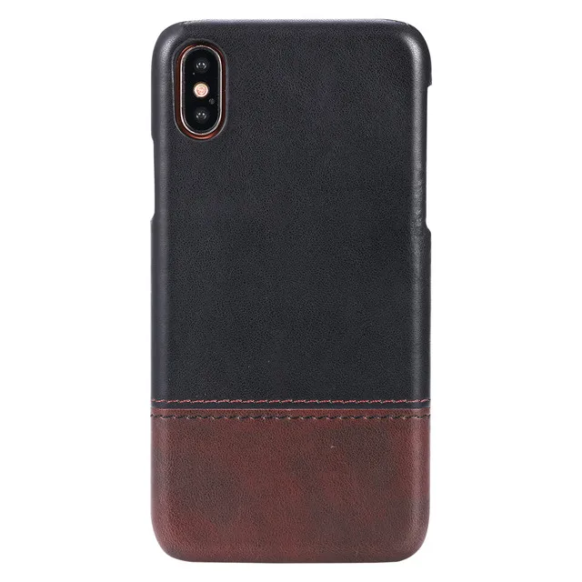 Black Чехол из воловьей кожи Tikitaka для iPhone 10, 8 Plus, Ретро стиль, цельный противоударный чехол для iPhone 7 Plus, 8, 6, 6 S Plus, оболочка - Цвет: Black
