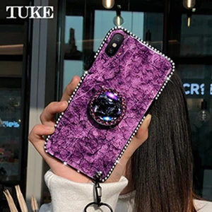Силиконовый чехол TUKE для huawei P Smart Z P9 P10 P20 P30 Lite Plus V9 V10 V20 Y7 блестящий Мраморный чехол с плюшевым шариком