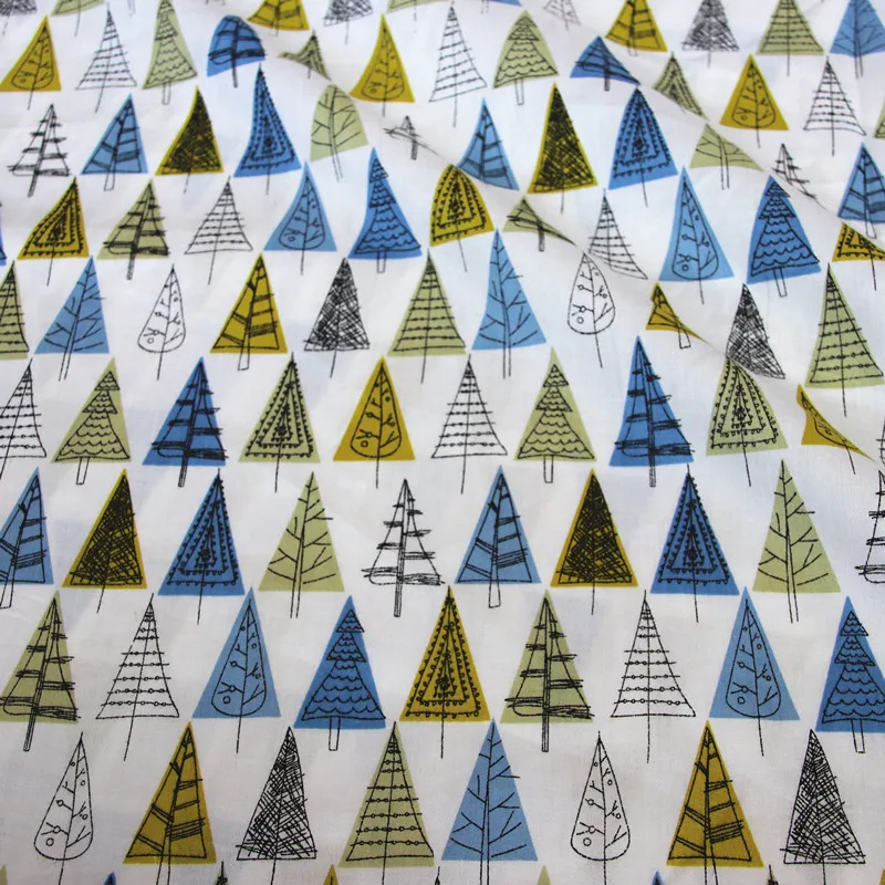 4 цвета дерева 100% хлопок саржевая ткань по метру для шитья стеганое платье