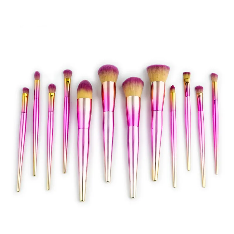 

20Sets/Lot Makeup Brushes Set Eyeshadow Eyeliner Concealer Blusher Contour Foundation Powder Cosmetic Set 12Pcs/set Wholesale