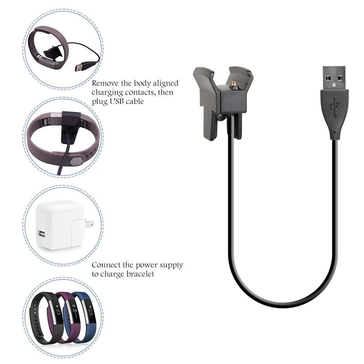 for Fitbit Alta Smart Watch Accessories USB Charging Tracker Replacement Charger Cable Cord Wire | Электроника