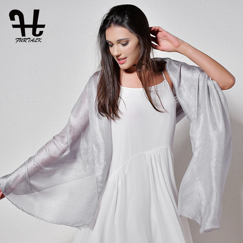 FURTALK 2017 Марка Лето Шелковый Шарф Женщины Роскошные шали Длинные Шарфы Мода |