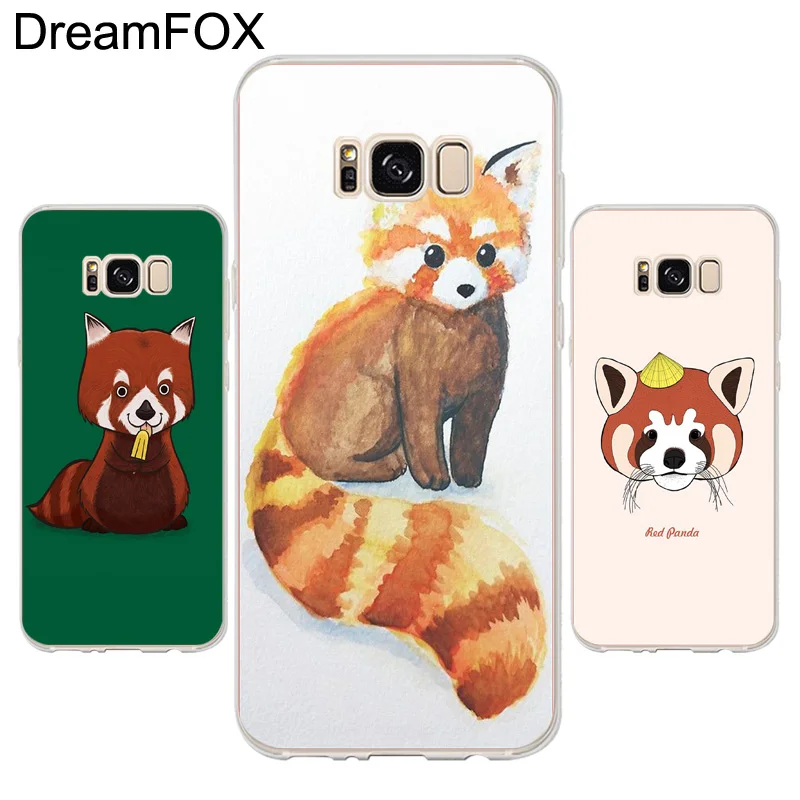 DREAMFOX K171 красный панда счастливый Мягкий ТПУ силиконовый чехол для samsung Galaxy Note S 6 7 8