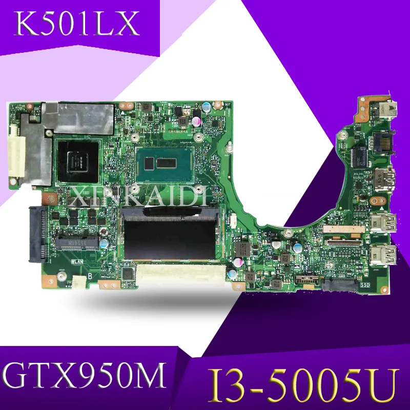 XinKaidi K501LX материнская плата для ноутбука ASUS V505L K501L K501 тест оригинальная 4G ram I3 5005U