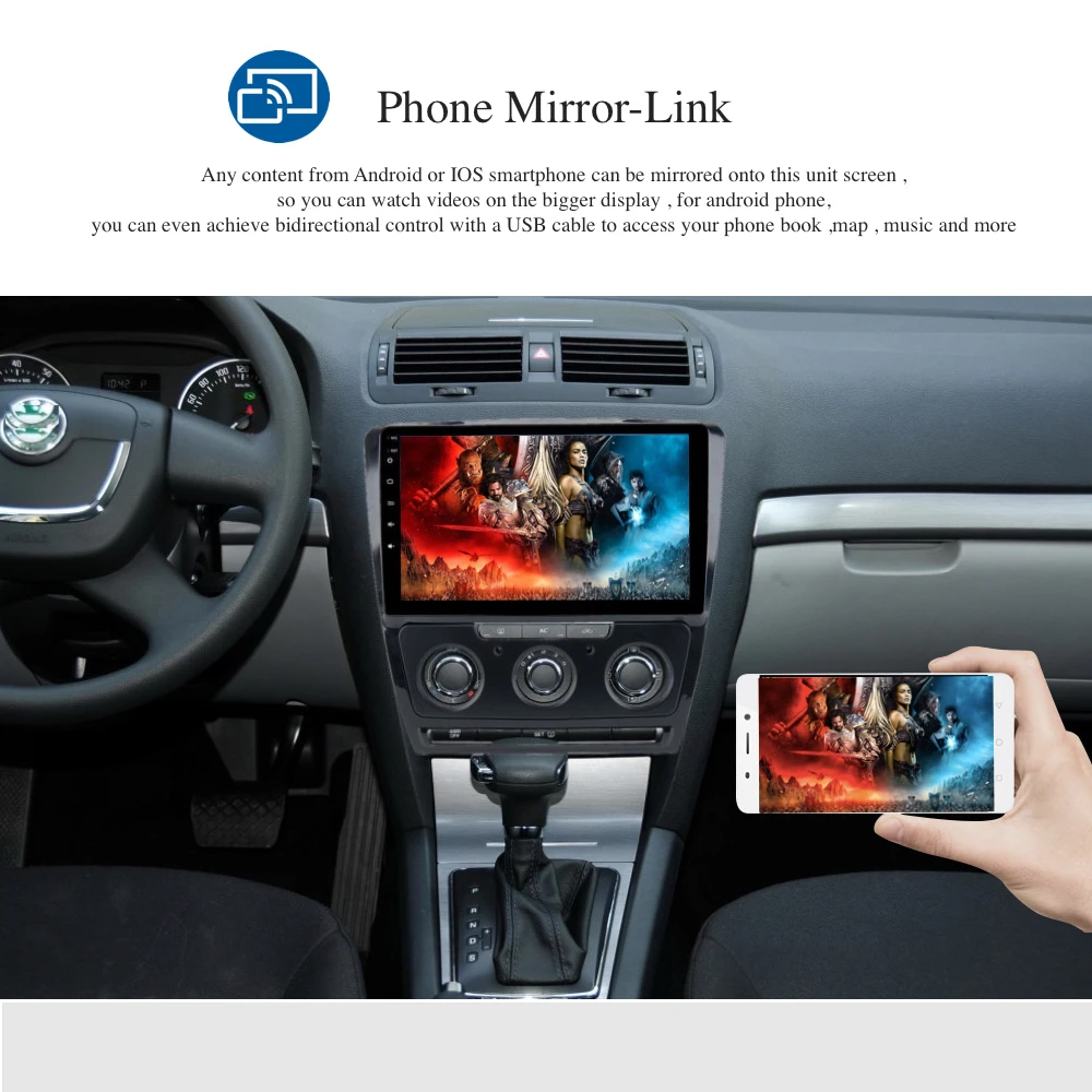 Android 10 автомобильное радио 2 Din GPS Navi для Skoda Octavia A5 2008 2009 2010 2012 2013 PX6 DSP IPS HDMI 4 Гб + 64 RDS