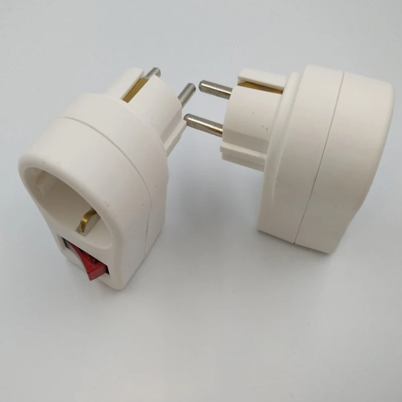 5PCS European Conversion Plug German Socket With independent switch Child Safety Protection Door Power Adap | Электроника