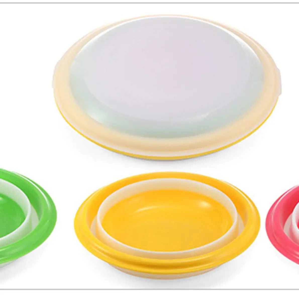 3 шт. пищевой силикон портативная безопасная здоровая модная складная чаша набор