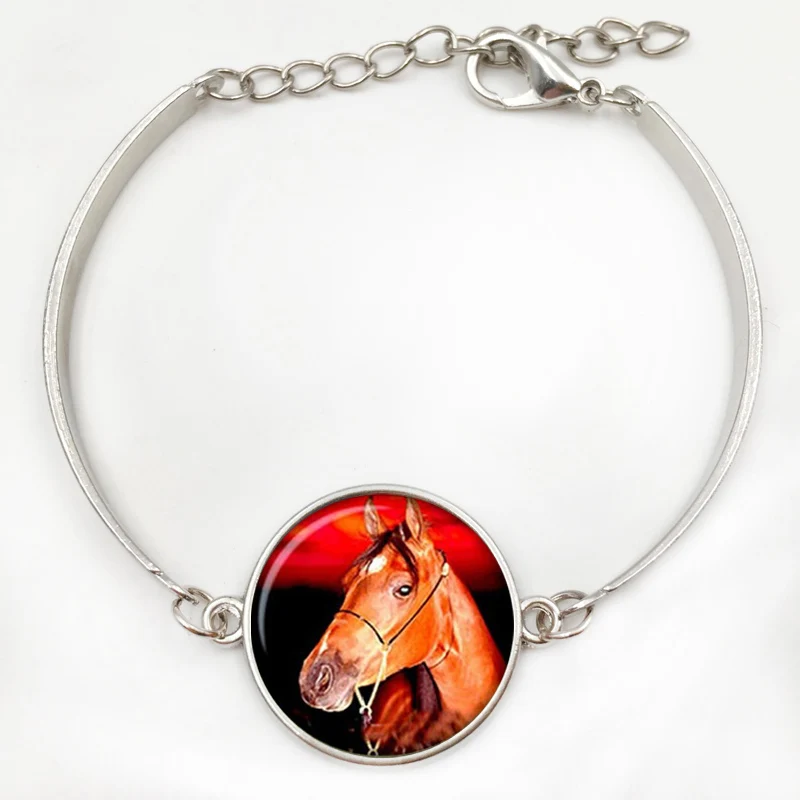 Брендовый модный браслет с надписью love horse винтажный художественный