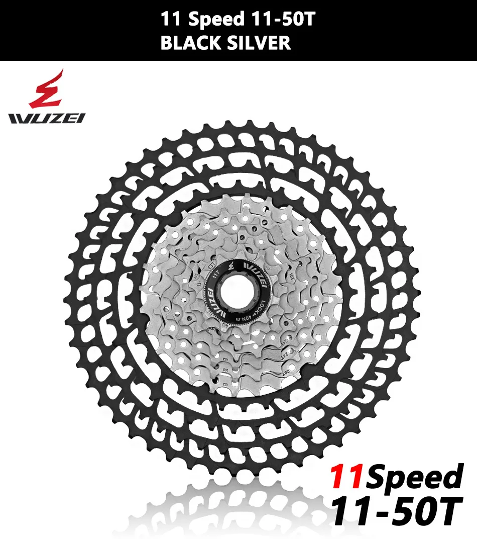 WUZEI MTB 11 скоростей 11-50T 11-52T кассета 365g Сверхлегкий велосипед свободного хода 11t Запчасти для велосипеда горный для Shimano M9000 M8000