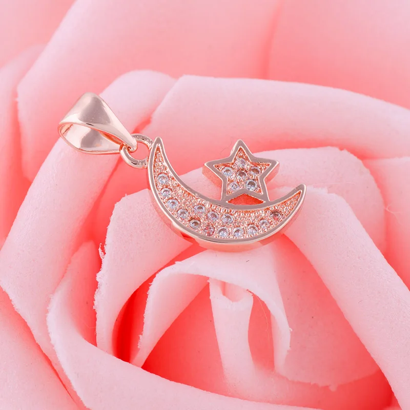 Фурнитура для бижутерии сделай сам медные Подвески в виде звезды Луны модная