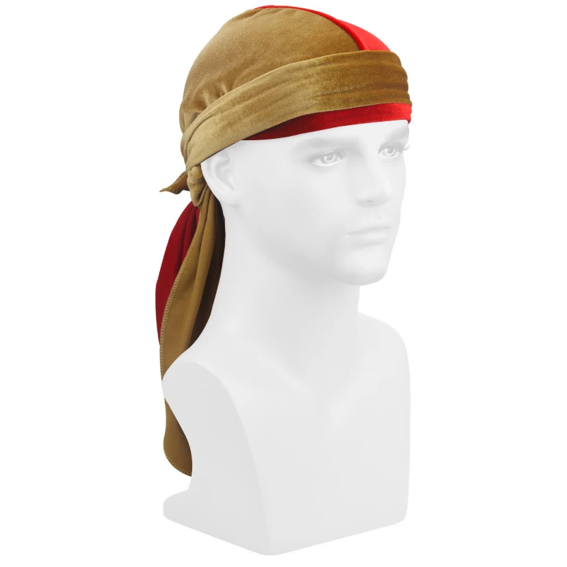 Бархатные банданы Durag для мужчин унисекс длинные красные фиолетовые волнистой
