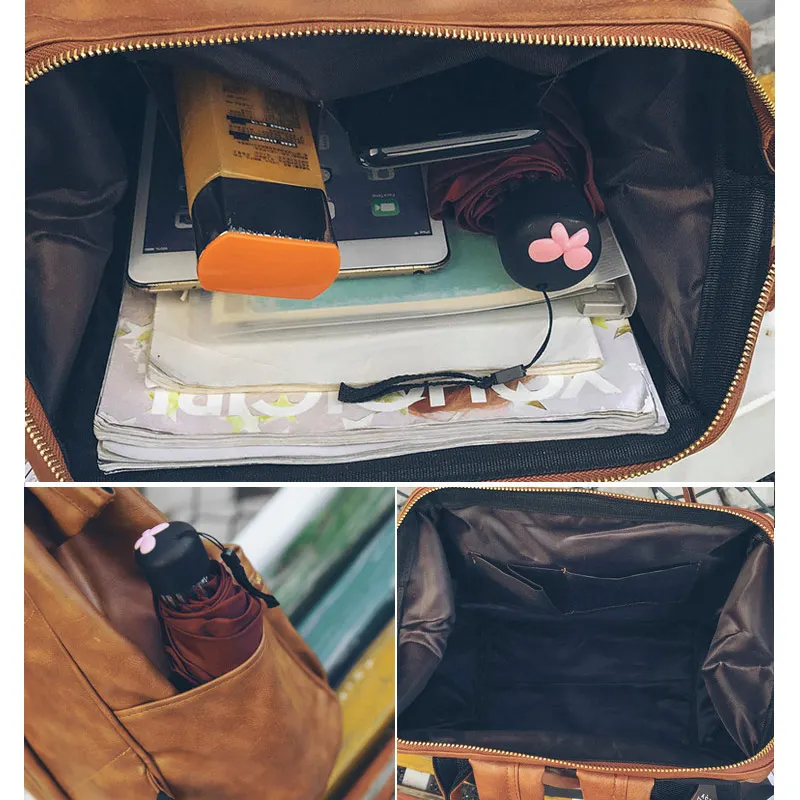 2018 новый модный винтажный женский рюкзак для девочек школьный из искусственной
