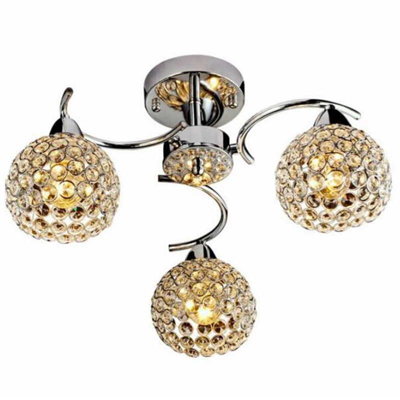 Современный небольшой Хрустальный Потолочный светильник K9 для гостиной спальни