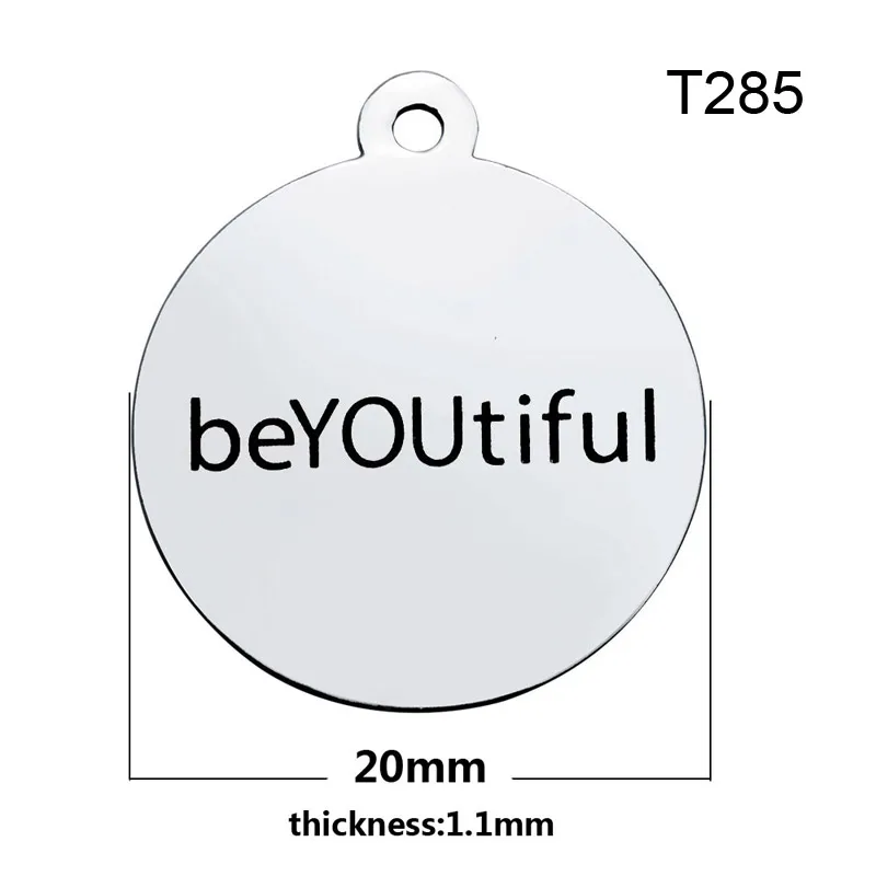 Действительно Русалка лазерная гравировка буквы персонажа 20 мм круглый 316L