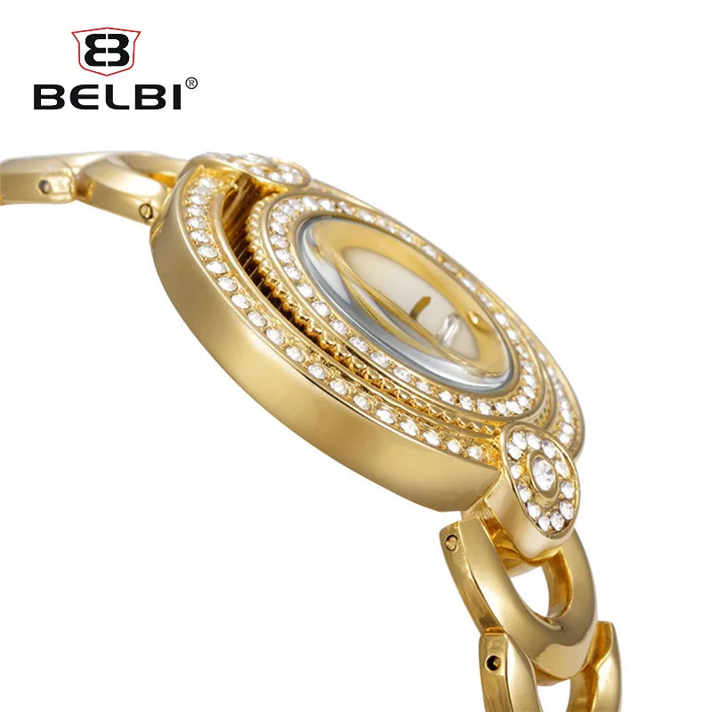 Роскошные бриллиантовые женские часы брендовые водонепроницаемые кварцевые