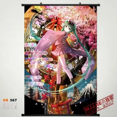 Домашний декор аниме плакат настенный прокрутка 60*90 Hatsune Miku C6320 | Дом и сад