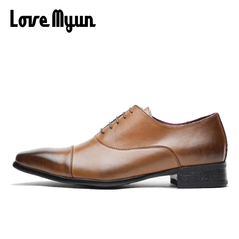 New fashion elegant oxford shoes Men leather italian formal dress office pointed toe Dress Business Party Shoes WW-32Z | Обувь