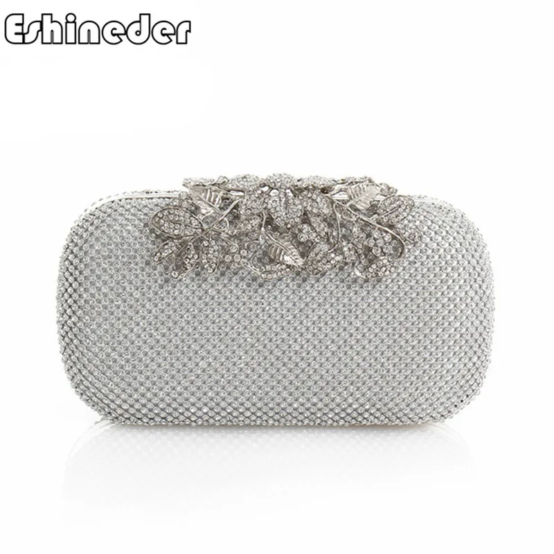 Роскошные клатч Сумки Свадебные Diamond сумка с бусинами Женская кристалл вечерняя