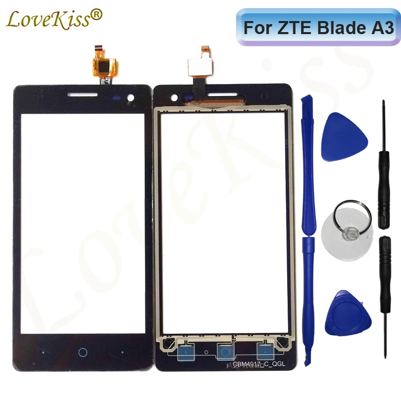 

4" Front Touch Panel Touchscreen For ZTE Blade A3 T220 Touch Screen Sensor LCD Display Digitizer Outer Glass Replacement Parts