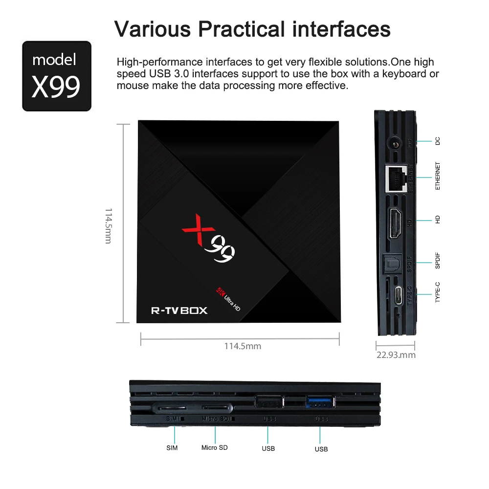 KingOTT ip tv X99 Ultra HD с Европой IP tv входит Европа Испания IP tv VOD tv Box RK3399 телеприставка Android 7,1 4G/32G