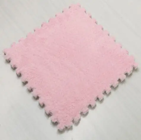 Pink Утолщенный плюшевый коврик-пазл, детский игровой коврик, коврик-пазл, коврик из пеноматериала EVA, ковер для детской спальни, коврик для ползания, игровые коврики - Цвет: Pink