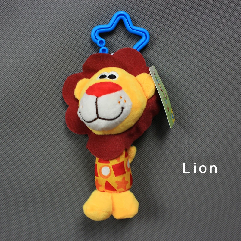 Lion Детская погремушка, детская кроватка, мобильная коляска, игрушки, 0-12 месяцев, плюшевое животное, кровать, висячий Колокольчик для новорожденных, Обучающие сенсорные игрушки для детей - Цвет: Lion