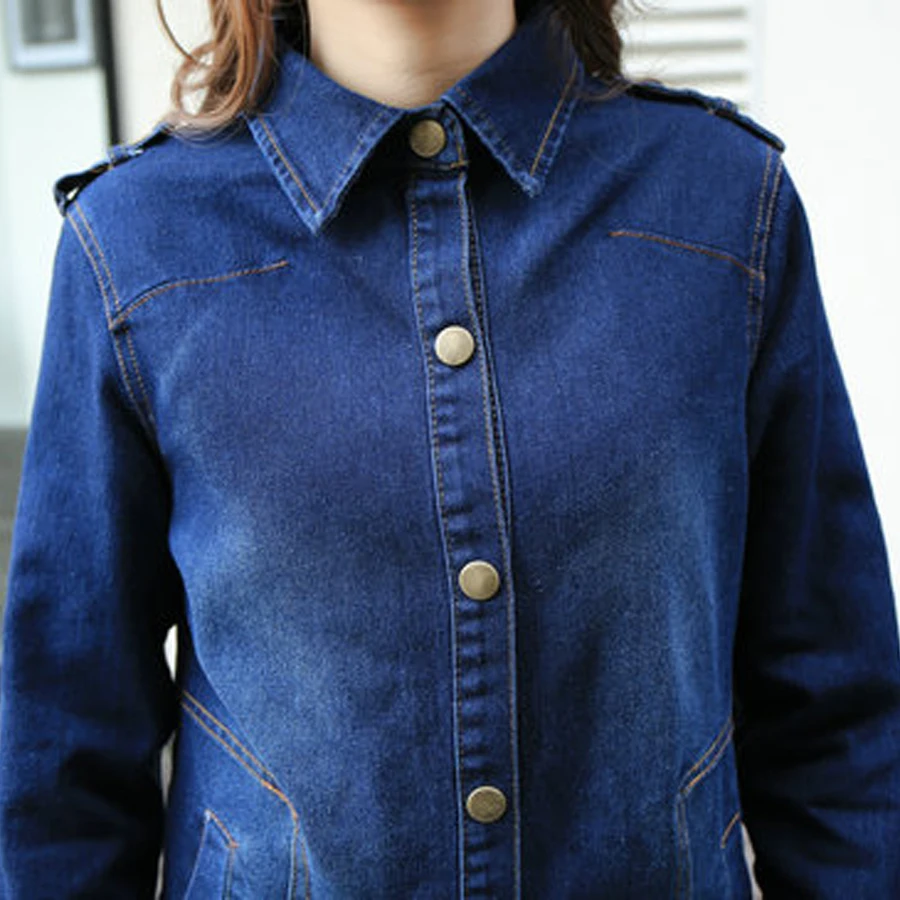 Женские Джинсы Тонкий Джинсовой Куртки Мода 2016 Осень Старинные Весенние Женщины