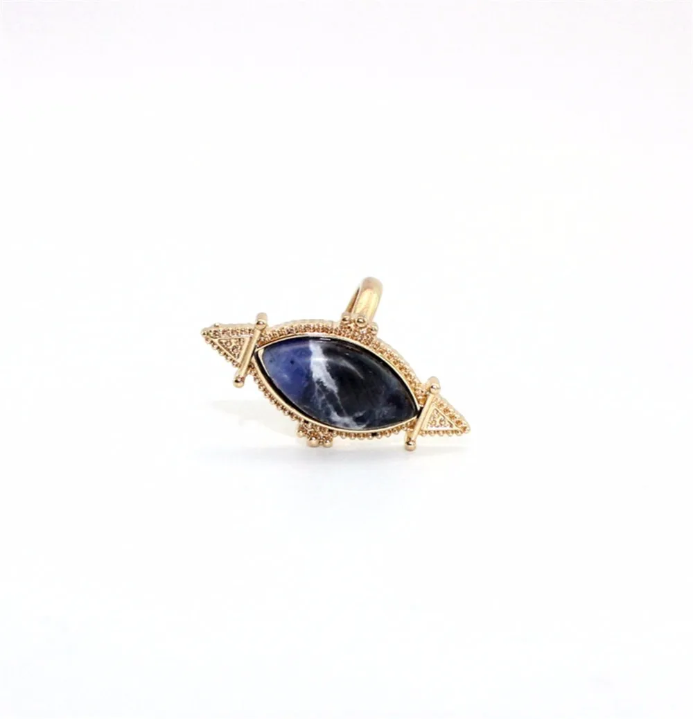 Druzy Charm женское ювелирное изделие из натурального содалита розовое кварцовое