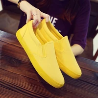 candy color canvas shoes new spring summer yellow breathable boys slip on low to help mens casual girls shoes eur35 44