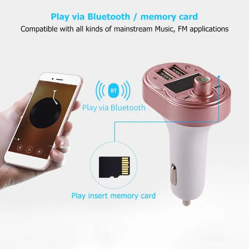 Bluetooth FM передатчик, автомобильный комплект свободные руки автомобильный Стайлинг MP3 музыкальный проигрыватель TF флеш Музыка 5V 3.1A USB Зарядное устройство 12 V-24 V FM модулятор