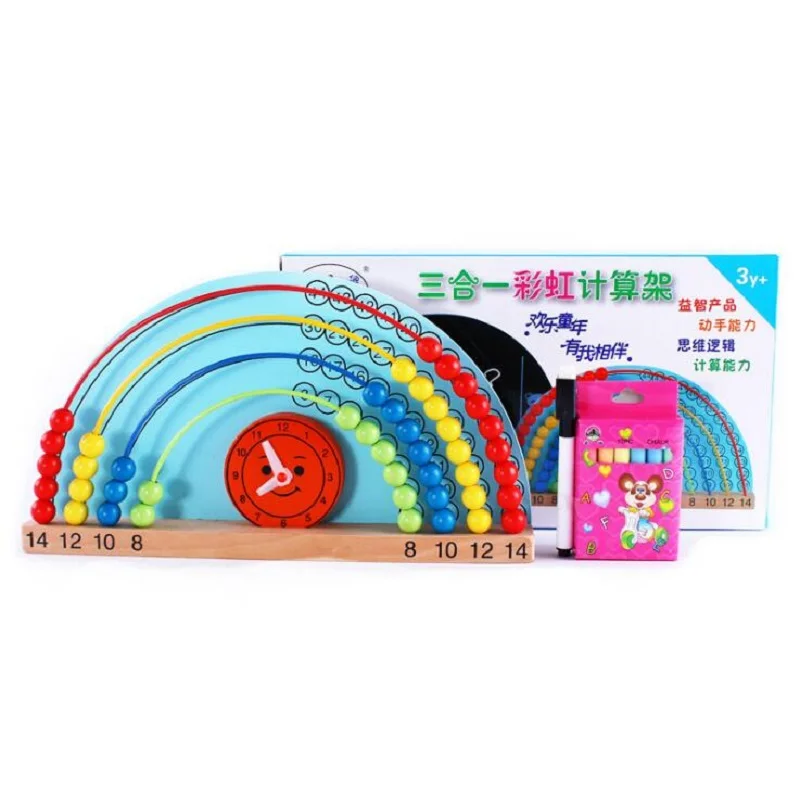 Монтессори Дети Math Игрушки Радуга Дизайн Вокруг Бусины Игрушка Детские