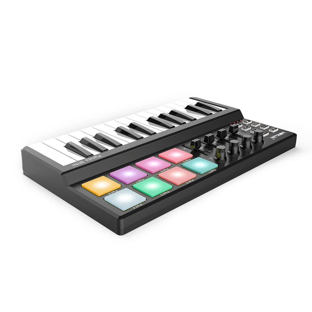 WORLDE Panda MINI 25 клавишный ультра портативный USB MIDI контроллер клавиатуры 8 красочных