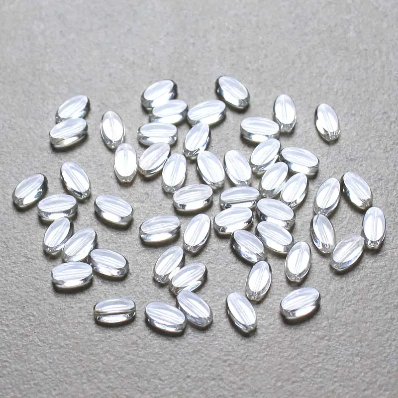 

StreBelle Jewelry Making Cloth Accessory beads 300pcs/Bag 7x4mm Glass Oval beads For DIY Fahsion Jewelry