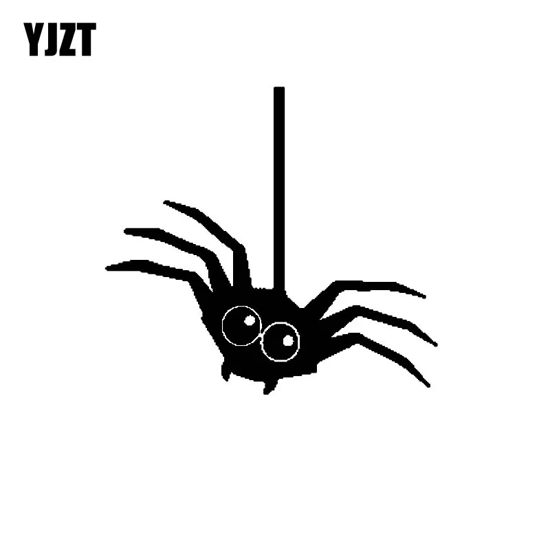 

YJZT 16CM*14.7CM Little Spider Funny Vinyl Decal Car Sticker Cool Black/Silver C19-0311