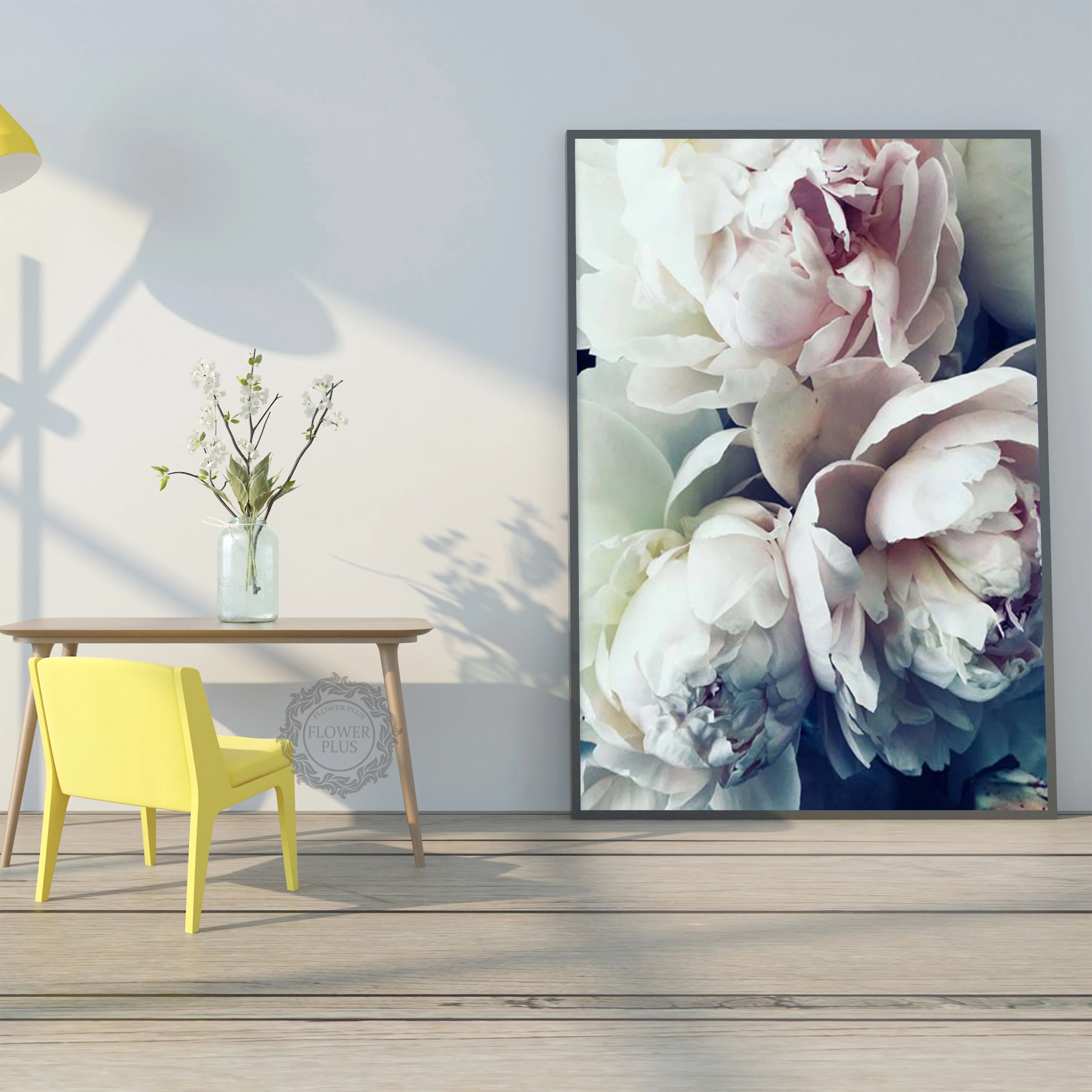 

Decoration Abstract Bloom Peony Nordic Wall Art Canvas Poster And Print Flower Canvas Painting Picture Decor quadro cuadros