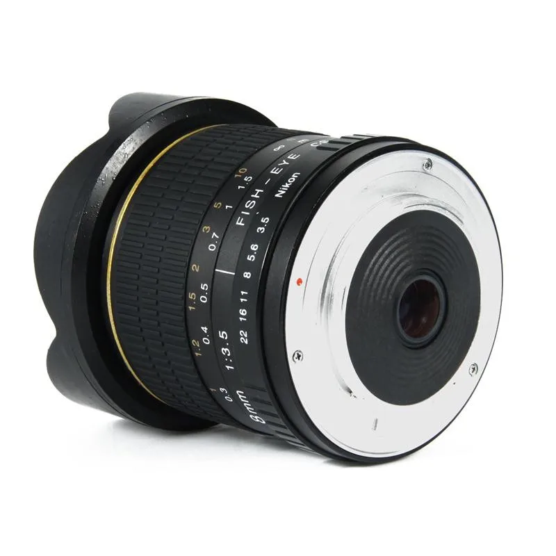 8mm F/3.0 Ultra Wide Angle Fisheye Lens for APS-C/ Full Frame Nikon D800 D700 D3200 D5200 D5500 D7000 D7200 D90 DSLR Camera | Электроника