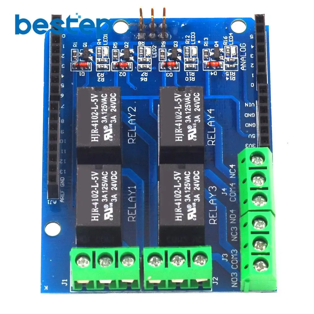 4 канала 5 в Релейный Щит Модуль четыре щит управления каналами реле для