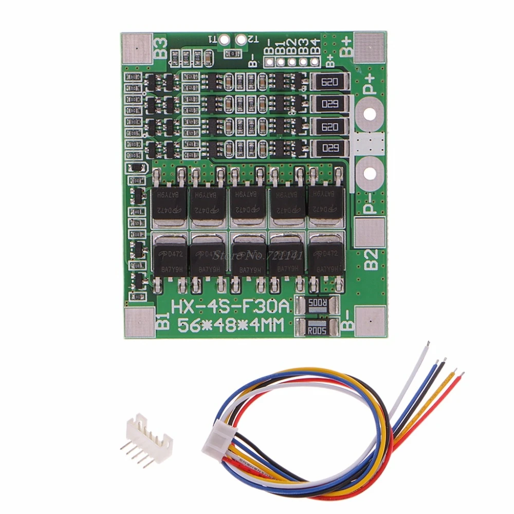 4S 30A 12,8 V w/баланс 3,2 V LiFePo4 срок службы 18650 батареи BMS защиты печатной платы