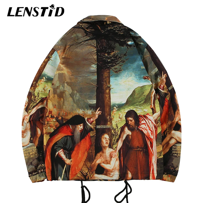 LENSTID осень новая мужская хип-хоп куртка уличная старинная жизнь Ретро винтажная