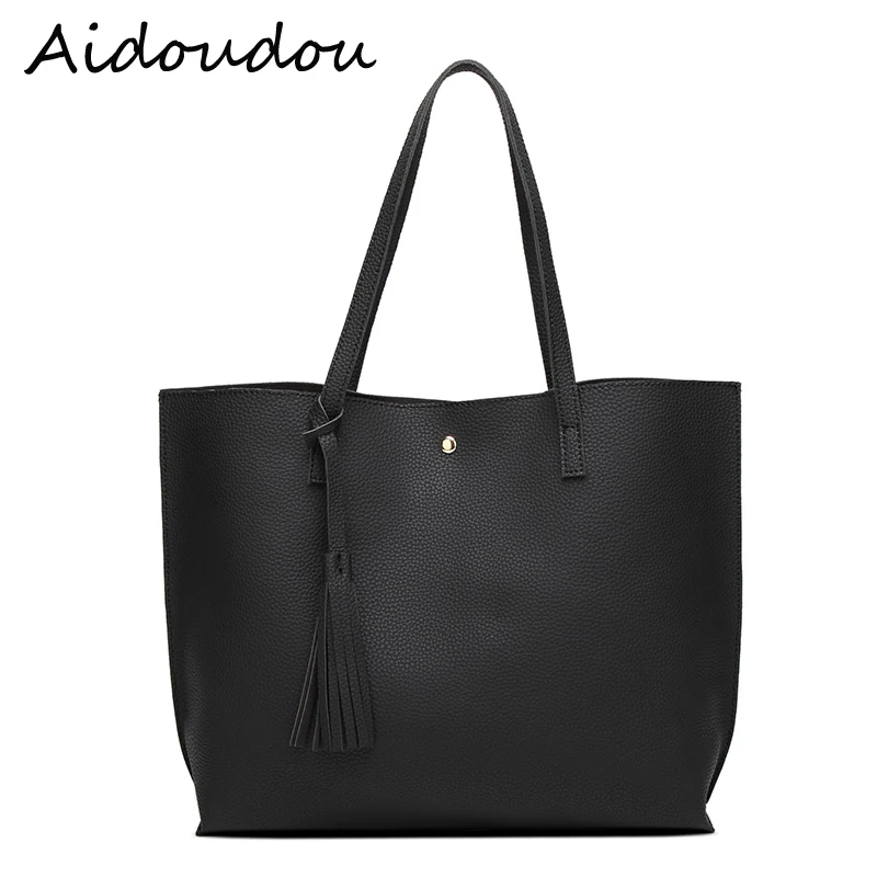 2018 г. новые модные мягкие кожаные кисточкой Для женщин сумки дамы tote плеча Сумка