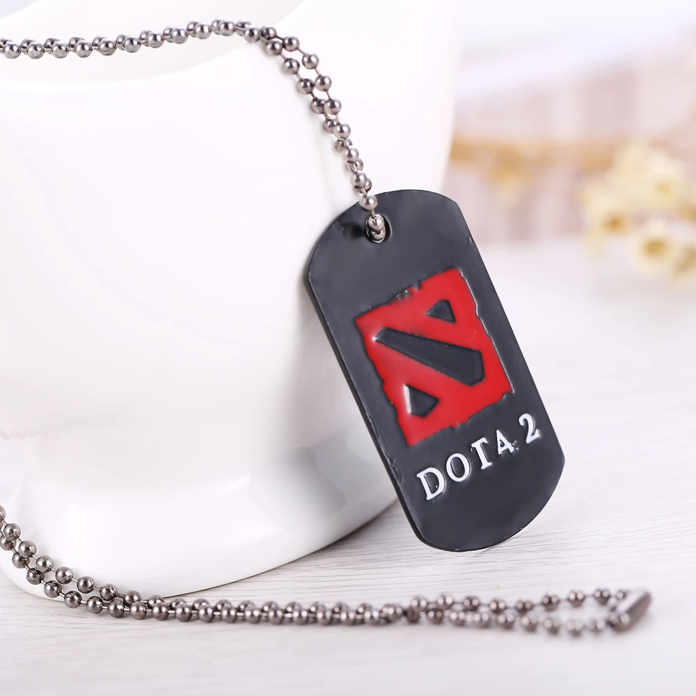 HSIC Dota 2 металлическое ожерелье с подвеской логотипом Винтажные Ювелирные изделия