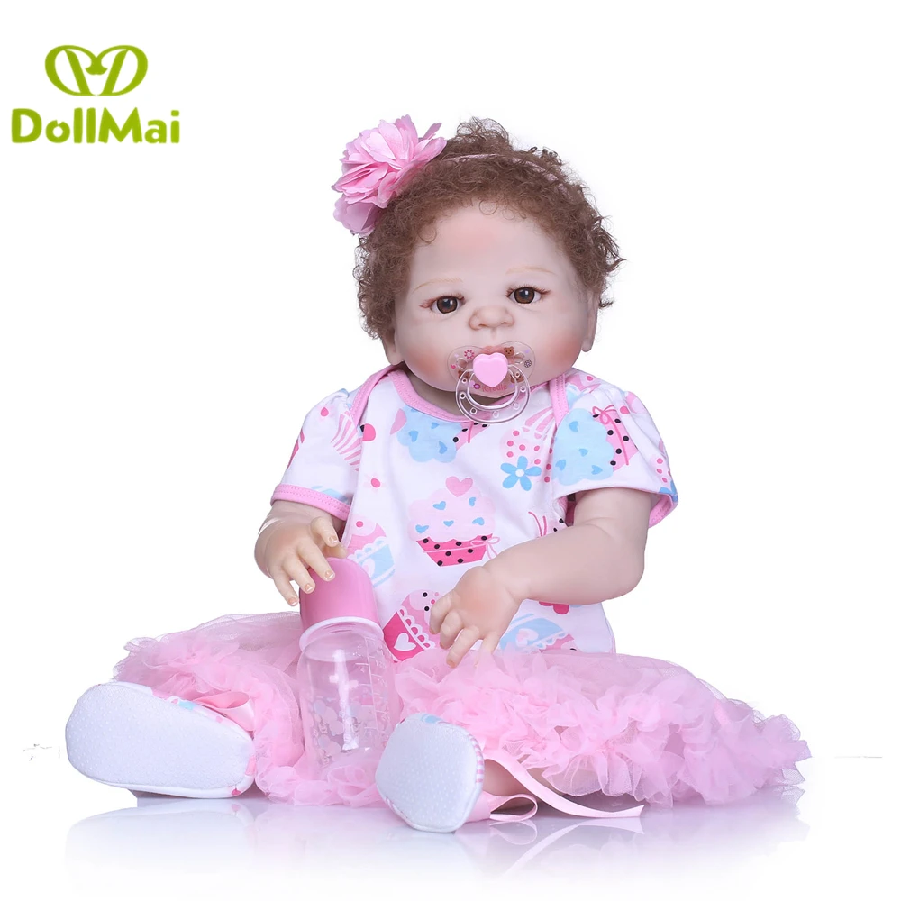 23 дюйма 57 см Bebe Baby Doll Reborn полностью силиконовая игрушка для мальчиков и девочек